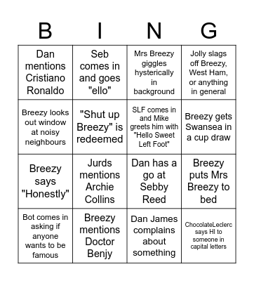 Breezy Bingo Card