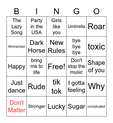 JUST FOR FUN Bingo Card
