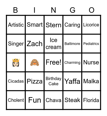 BIRTHDAY GIRL BINGO Card
