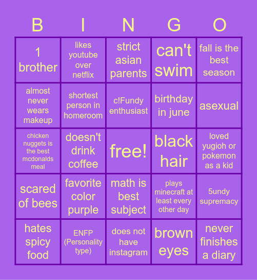 STARRII'S BINGO Card