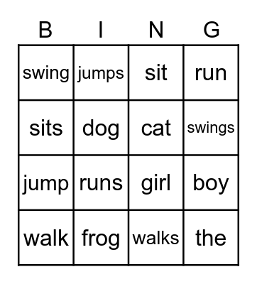 Reading Milestones Level 1 Bingo Card