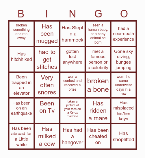 TB1.5 Bingo Card