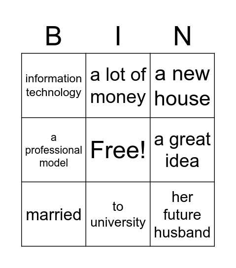 Samiya's and Lidia's Bingo Card