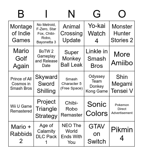 Bingo Card