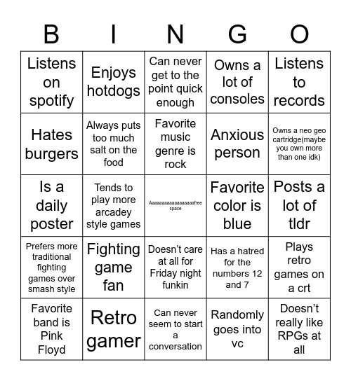 NFOKAS BINGO Card