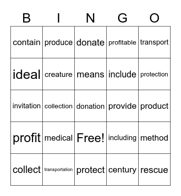 L6 Bingo Card