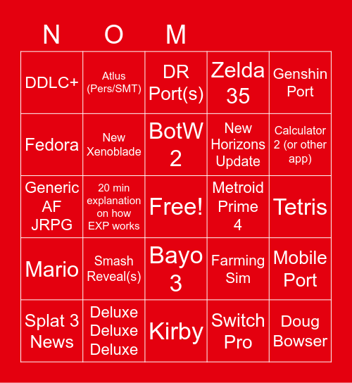 Direct Bingo Card