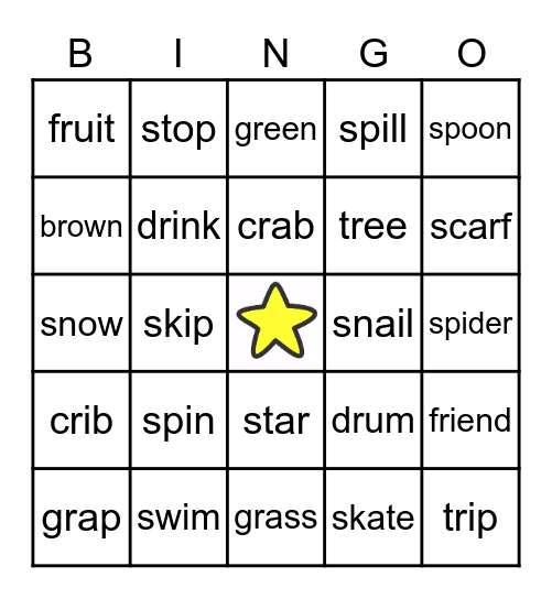 R/S - Blends Bingo Card