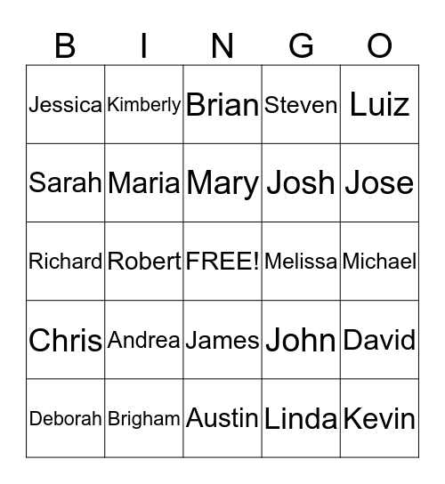 A Day at the Job Bingo Card