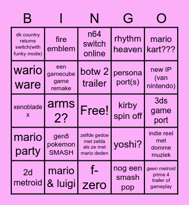 waardeloze bingo Card