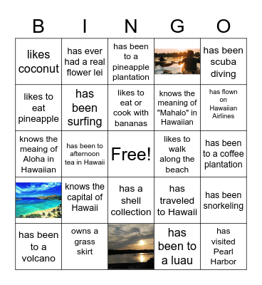 People Bingo Card