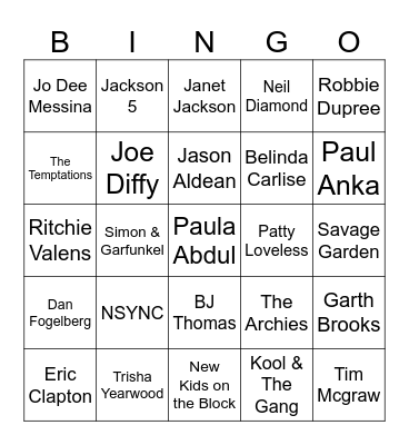 End Songs 3 Bingo Card