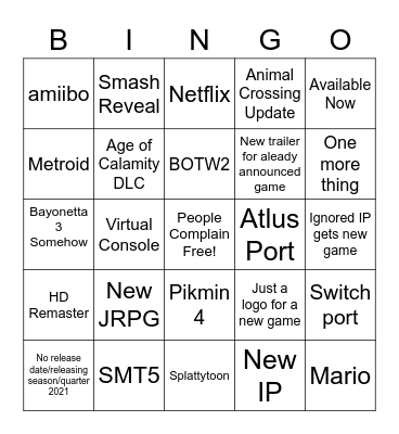 Direct Bingo Card
