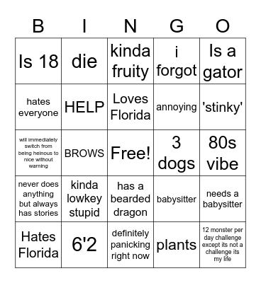 Samfyra Bingo Card