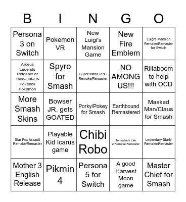 Here lies my hopes and dreams Bingo Card