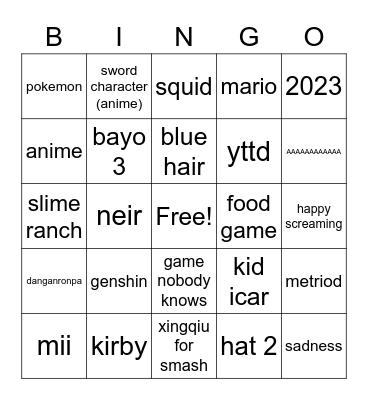 e3 Bingo Card