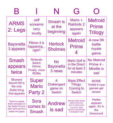 Mireille's Card Bingo Card