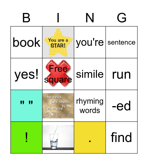 Literacy 1 Bingo Card