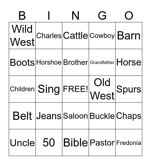 Happy Birthday Rev. Gray Bingo Card