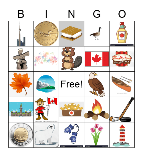 Canada day Bingo Card