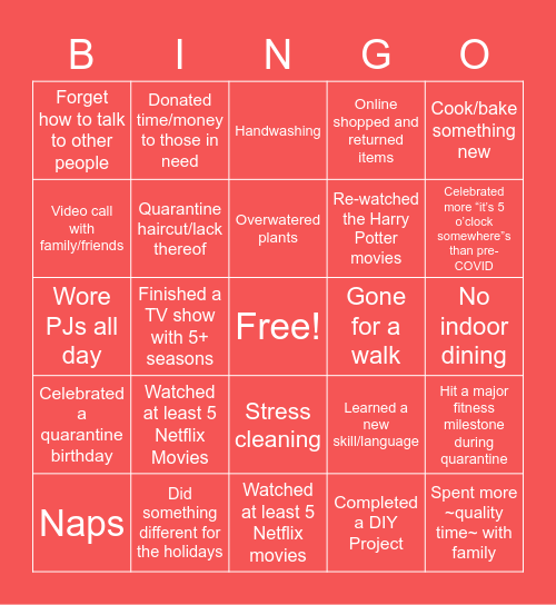 In the Q Bingo Card