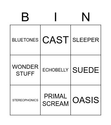 INDIE BINGO Card