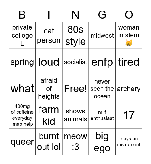 KALO BINGO Card