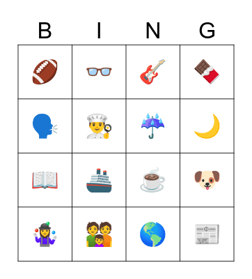 Ice Breaker Bingo Card