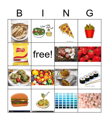 Foods in Mandarin Bingo Card