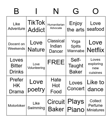 21st TLC Bingo Card