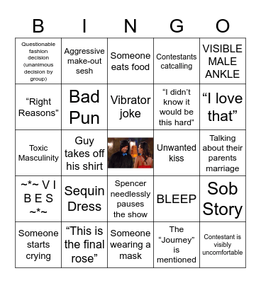 BACHELORETTE BINGO Card