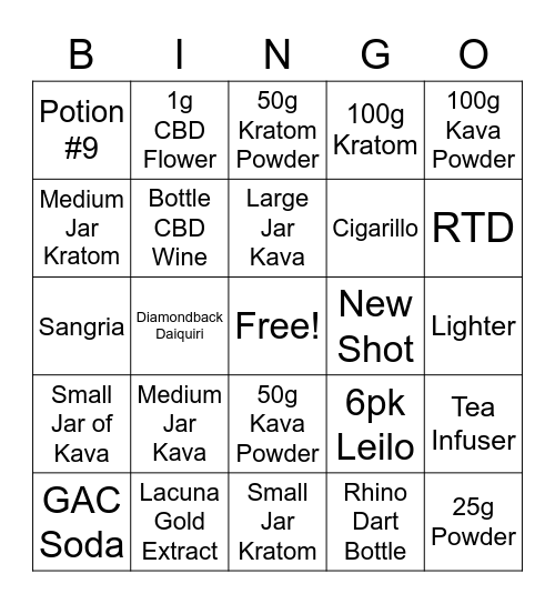 Team Lacuna BINGO Card