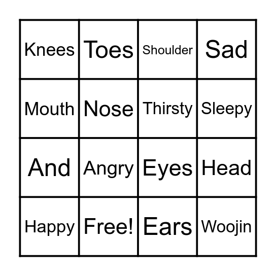 June 16th Bingo Card