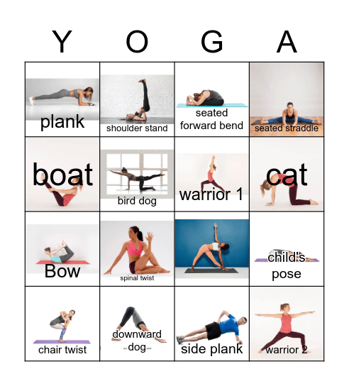 yoga bingo Card