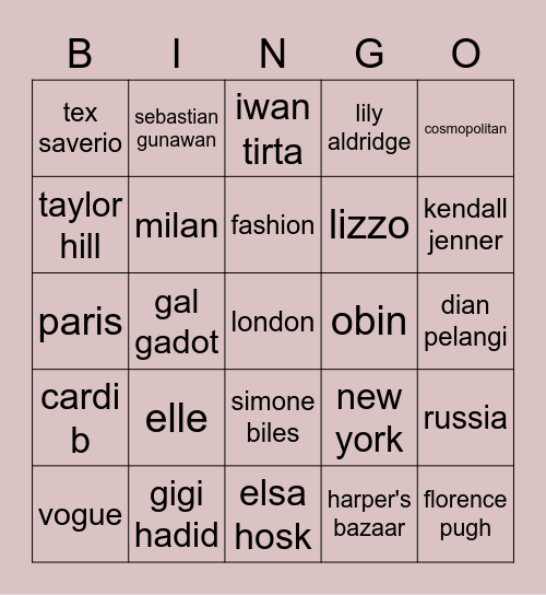 jungie Bingo Card