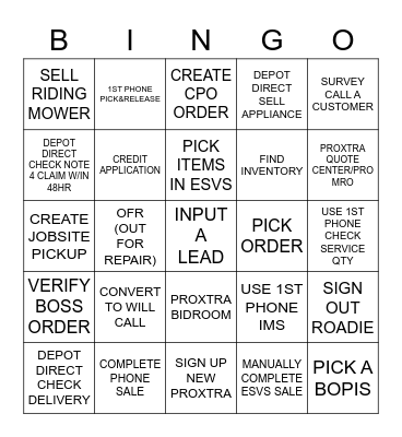 SERVICE DESK BINGO Card