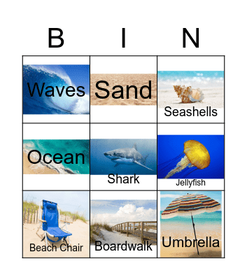 Beach Day Bingo Card