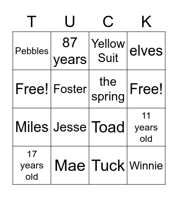 Ch 1-7 Bingo Card