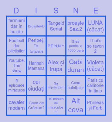 Ro Disney  bingo! Bingo Card