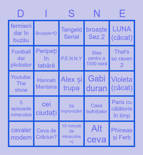 Ro Disney  bingo! Bingo Card