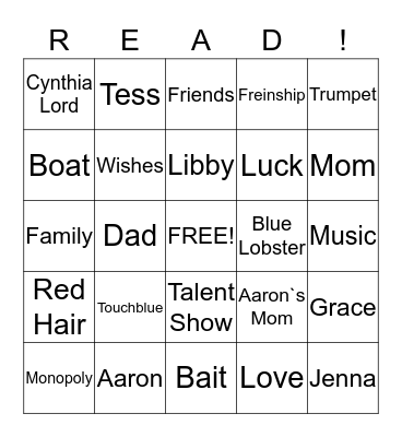Touchblue Bingo Card