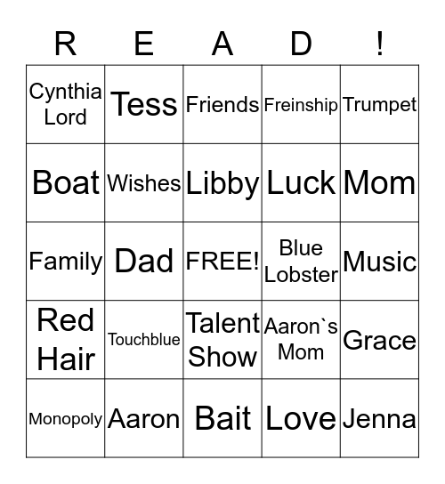 Touchblue Bingo Card