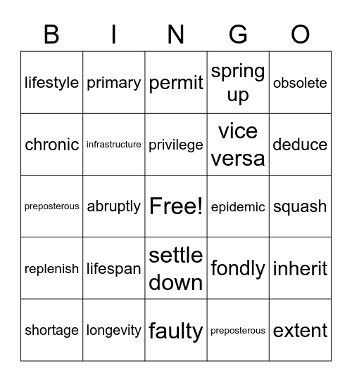 Erna Marcella Maya Shawn Bingo Card