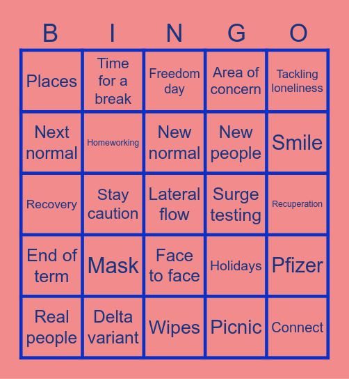 Work Thingimajigs Bingo Card