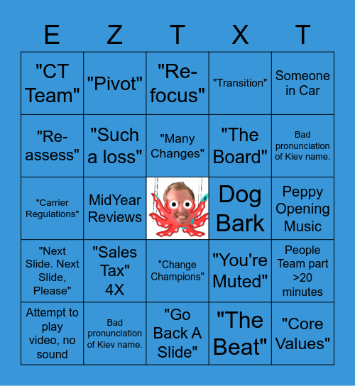 All Hands Bingo Card