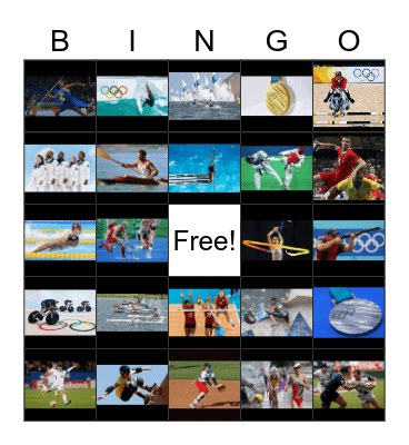 Summer Olympics Bingo Card