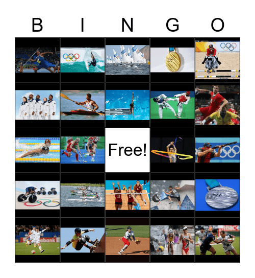 Summer Olympics Bingo Card