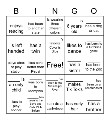 Bingo Card