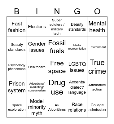 EVERY INFO ROUND Bingo Card