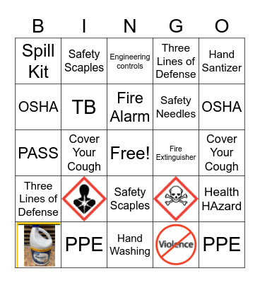 OSHA Bingo Card